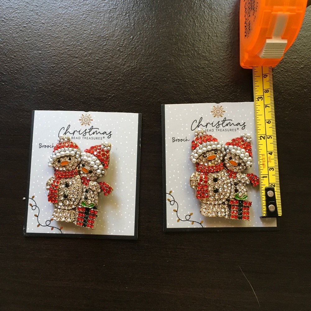 New Snowman Brooches